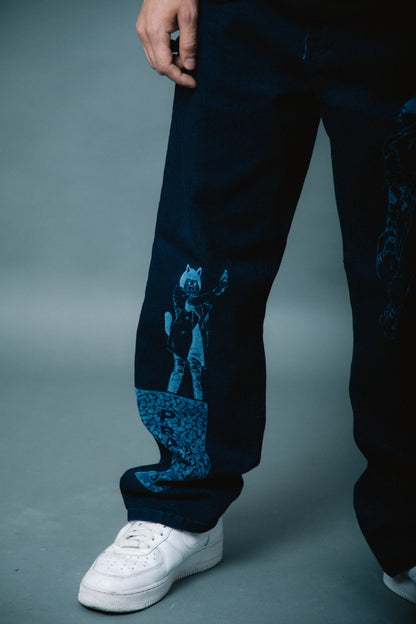 Jeans Indigo Láser (Corte Amplio)