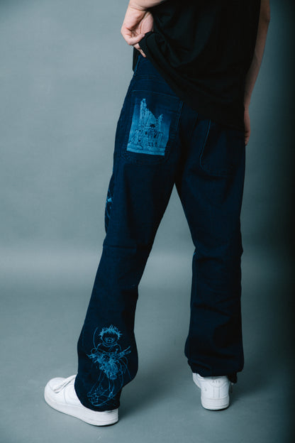 Jeans Indigo Láser (Corte Amplio)